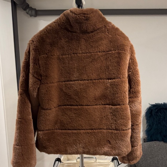 Bailey 44 Chocolate Faux Fur Bomber Jacket - Picture 3 of 4